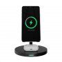 3в1 магнитна стойка за зареждане с нощна светлина за iPhone / Apple Watch / Airpods - бял