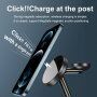 3в1 магнитна стойка за зареждане с нощна светлина за iPhone / Apple Watch / Airpods - бял