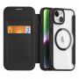 DUX DUCIS Skin X флип калъф с MagSafe за iPhone 15 - черно