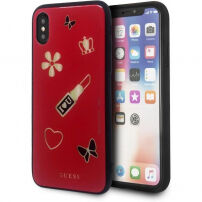 Guess Iconic калъф за iPhone X - червена