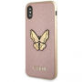 Guess Saffiano Butterfly кейс за iPhone X - златно розов