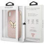 Guess Saffiano Butterfly кейс за iPhone X - златно розов