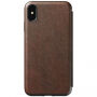 Nomad Folio Leather case калъф за Apple iPhone XS Max - кафява