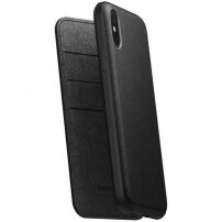 Nomad Folio Leather case калъф за Apple iPhone XS / X - черна