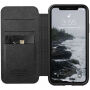 Nomad Folio Leather case калъф за Apple iPhone XS / X - черна