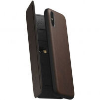 Nomad Folio Leather Tri-Fold калъф за Apple iPhone XS Max - кафява