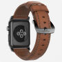 Nomad Horween Traditional кожена каишка за Apple Watch Ultra 49mm / 46mm / 45mm / 44mm / 42mm - черна закопчалка