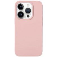 Силиконов кейс за iPhone 15 Pro - пясъчно розов