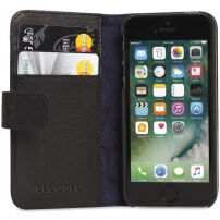 Decoded Leather Wallet калъф за Apple iPhone SE (2016) / 5S - черна