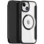 DUX DUCIS Skin X флип калъф с MagSafe за iPhone 15 - черно