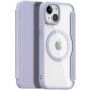 DUX DUCIS Skin X флип калъф с MagSafe за iPhone 15 - лилаво