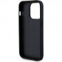 Guess Perforated 4G Glitter Metal Logo кейс за iPhone 14 Pro Max - черен