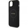 Guess Saffiano кейс с MagSafe за iPhone 15 Plus - черен