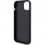 Guess Saffiano кейс с MagSafe за iPhone 15 Plus - черен