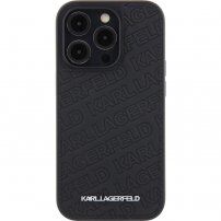 Karl Lagerfeld Quilted Pattern кейс за iPhone 15 Pro - черен