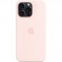 Оригинален Apple силиконов кейс с MagSafe за iPhone 15 Pro Max - светлорозов