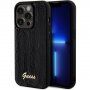 Guess Sequin Script Logo кейс с пайети за iPhone 14 Pro Max - черен