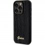 Guess Sequin Script Logo кейс с пайети за iPhone 14 Pro Max - черен