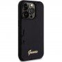 Guess Sequin Script Logo кейс с пайети за iPhone 14 Pro Max - черен