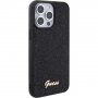 Guess Square Mirror Script Logo кейс за iPhone 15 Pro Max - черен
