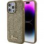 Guess Square Mirror Script Logo кейс за iPhone 15 Pro Max - златен