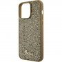 Guess Square Mirror Script Logo кейс за iPhone 15 Pro Max - златен