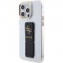 Guess Grip Stand 4G Metal Logo прозрачен кейс със стойка за iPhone 15 Pro Max - прозрачен