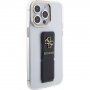 Guess Grip Stand 4G Metal Logo прозрачен кейс със стойка за iPhone 15 Pro Max - прозрачен