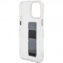 Guess Grip Stand 4G Metal Logo прозрачен кейс със стойка за iPhone 15 Pro Max - прозрачен