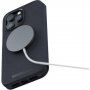 NJORD Leather флип калъф с MagSafe за iPhone 14 Pro Max - тъмносиво