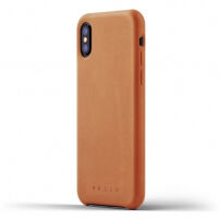 Mujjo Full Leather калъф за Apple iPhone X - жълто-кафяв