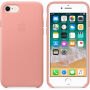 Оригинален Apple кожен калъф за iPhone 8 / 7 - бледо розова
