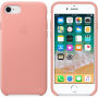Оригинален Apple кожен калъф за iPhone 8 / 7 - бледо розова