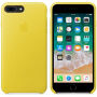 Оригинален Apple кожен калъф за iPhone 8 Plus / 7 Plus - ярко жълто