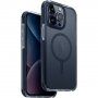 UNIQ Combat MagClick прозрачен калъф с MagSafe за iPhone 15 Pro Max - тъмносин