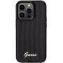 Guess Sequin Script Logo кейс с пайети за iPhone 14 Pro Max - черен