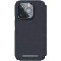 NJORD Leather флип калъф с MagSafe за iPhone 14 Pro Max - тъмносиво