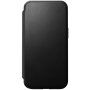 Nomad Modern Leather Folio флип калъф с MagSafe за iPhone 15 - черно