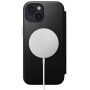 Nomad Modern Leather Folio флип калъф с MagSafe за iPhone 15 Plus - черно
