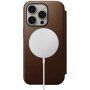 Nomad Modern Leather Folio флип калъф с MagSafe за iPhone 15 Pro Max - кафяв