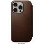Nomad Modern Leather Folio флип калъф с MagSafe за iPhone 15 Pro Max - кафяв