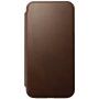 Nomad Modern Leather Folio флип калъф с MagSafe за iPhone 15 Pro Max - кафяв