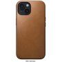 Nomad Modern Leather кожен кейс с MagSafe за iPhone 15 - кафяво като седло