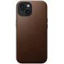 Nomad Modern Leather кожен кейс с MagSafe за iPhone 15 - кафяв