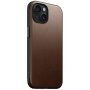 Nomad Modern Leather кожен кейс с MagSafe за iPhone 15 - кафяв