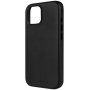FIXED MagLeather кожен кейс с MagSafe за iPhone 15 - черен