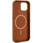 FIXED MagLeather кожен кейс с MagSafe за iPhone 15 Plus - кафяв