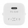 FIXED mini зарядно 30W USB-C - PD за устройства Apple - бял