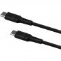 FIXED Liquid silicone кабел за зареждане и пренос на данни PD USB-C / USB-C за iPhone / iPad / MacBook / AirPods - 1,2 м - черен