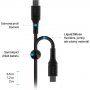 FIXED Liquid silicone кабел за зареждане и пренос на данни PD USB-C / USB-C за iPhone / iPad / MacBook / AirPods - 1,2 м - черен